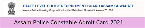 Assam Police Constable Admit Card Released Slprbassam In Ab Ub