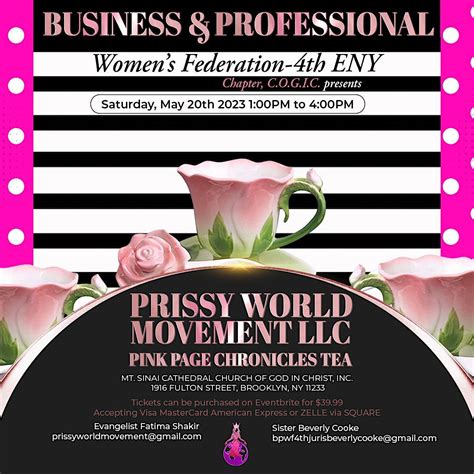 Prissy World Movementllc Pink Page Chronicles Tea Mt Sinai Church Of