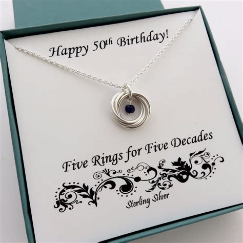 Down below i have listed few gifts for 50 year old woman. 50th Birthday Gift for Women | Sterling Silver Birthstone ...