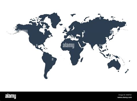 World Map Isolated On White Background Stock Vector Image And Art Alamy