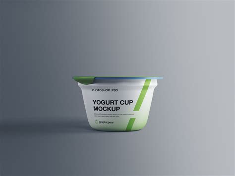yogurt plastic cup mockup