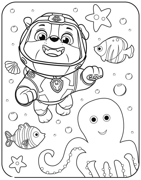 Paw Patrol Printable Mask Coloring Pages Sketch Coloring Page