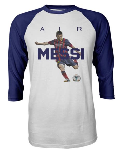 Lionel Messi Barcelona Air Messi Mens Raglan T Shirt Ebay