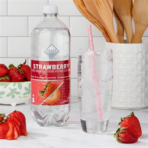 Clear American Sparkling Water Strawberry 338 Fl Oz Home And Garden
