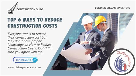 Top 6 Ways To Reduce Construction Costs Top 5 Tips On How To Reduce