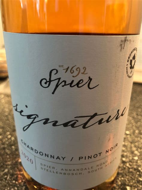 2021 Spier Signature Chardonnay Pinot Noir South Africa Western Cape