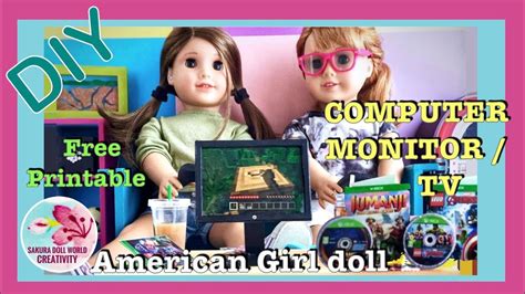 Diy American Girl Doll Monitor For Xbox Game Consoles With Free
