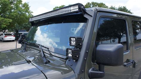 Road Armor Defender Windshield Light Bar Mounts For 07 18 Jeep Wrangler