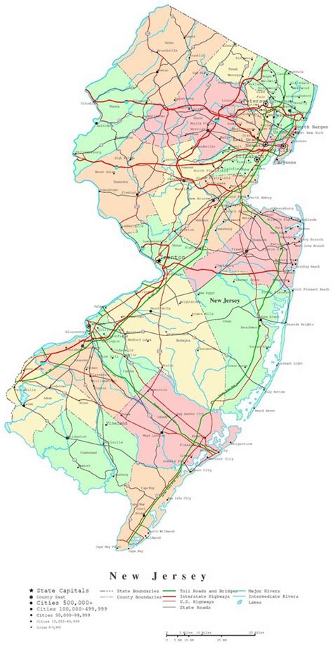 Mapas Detallados De Nueva Jersey Para Descargar Gratis E Imprimir