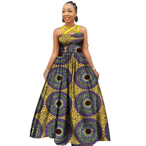 Elegant African Style Long Dress Women Cotton Print Kitenge Ankara X11419 Women Long Dresses