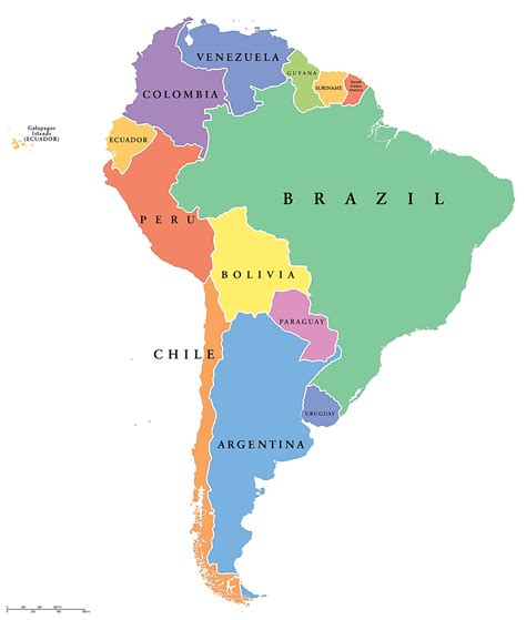 Mapa Geografico Sudamerica