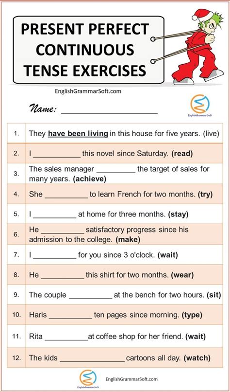 Present Perfect Continuous Tense With Examples Exercise And Structure