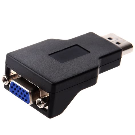Brand New Black Displayport Male To Vga Female Adapter In Acdc