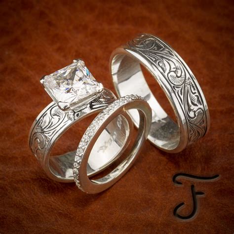 Custom Western Wedding Ring Sets