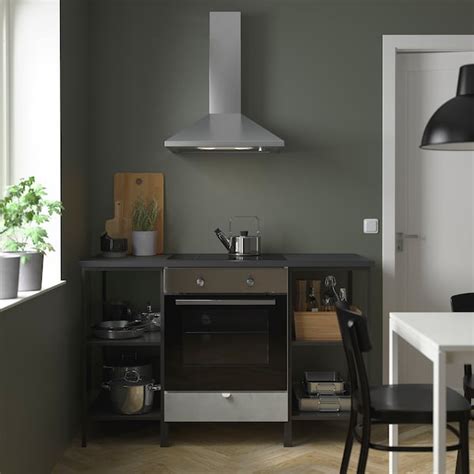 ENHET Oppbevaring for ovn/platetopp - antrasitt/betongmønstret - IKEA