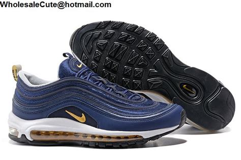 Nike Air Max 97 Midnight Navy Metallic Gold Mens Shoes 15442