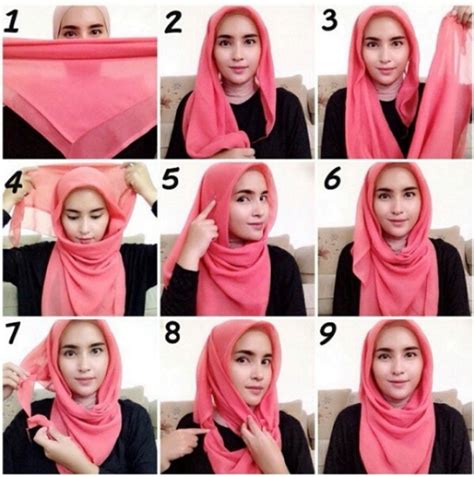 Cara Memakai Jilbab Segi Empat Simple Dan Modis Part 1 Cara Memakai Ji Anisnafian Penggunaan