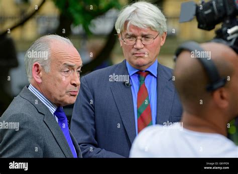 Andrew Mitchell Mp Conservative Sutton Coldfield And Alastair Stewart Itn Newscaster On