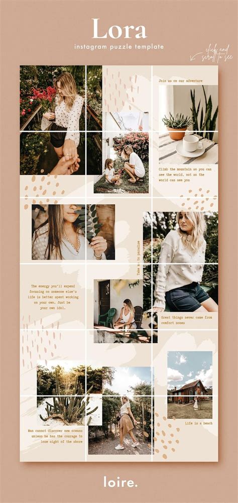 Bestel four point puzzles bij alice&jo. Instagram puzzle template. Instagram template. Canva ...