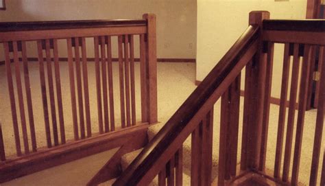 Product information color name:satin black. pecan mission style railings | Alder Spring Woodworking Fine Design and Construction | Stair ...