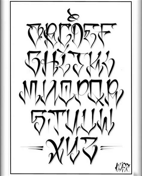 Tattoo Lettering Alphabet Graffiti Lettering Alphabet Tattoo