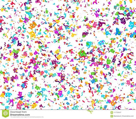 Carnaval Or Festival Confetti Colorful Pieces Stock Vector