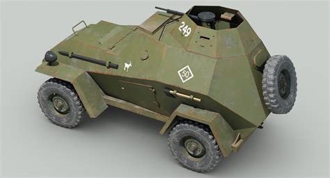 Ba 64 Armored Car 3d Model 159 3ds Fbx Max Obj Free3d