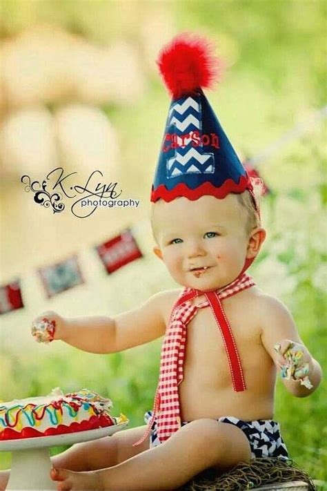 Chevron Red White And Blue Boys Birthday Party Hat Diaper Cover And