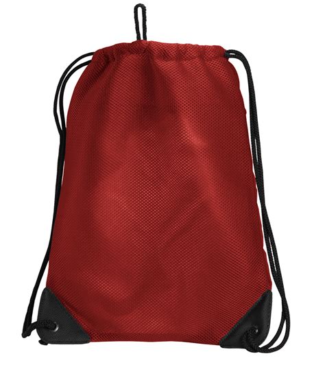 Colorado Drawstring Backpack Mesh And Microfiber Red