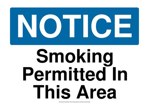 Smoking Area Signs | Poster Template