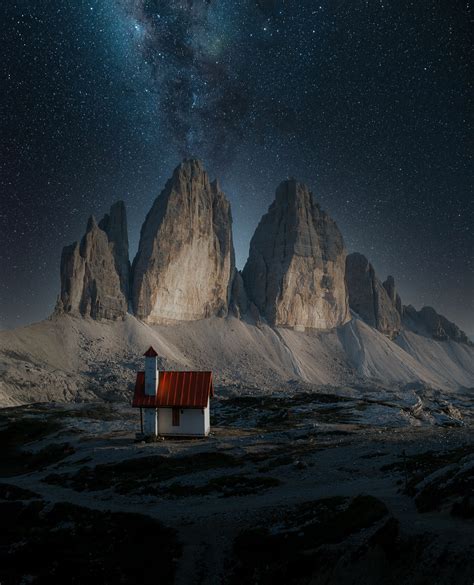 Tre Cime Di Lavaredo By Night Juzaphoto