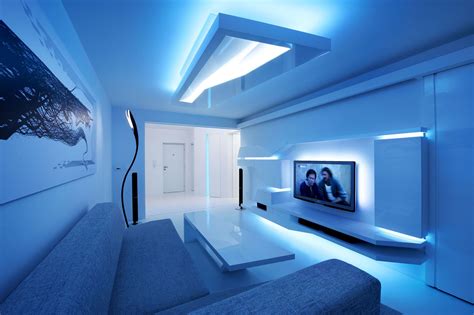 White Apartment | White apartment, Futuristic living room, Futuristic