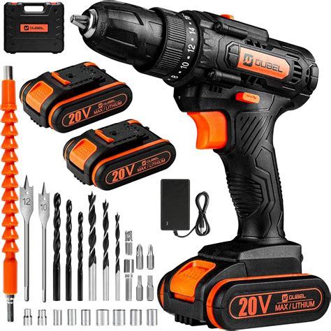 Oubel Cordless Drill Driver 20v Cordless Screwdriver With 2 X 2000 Mah