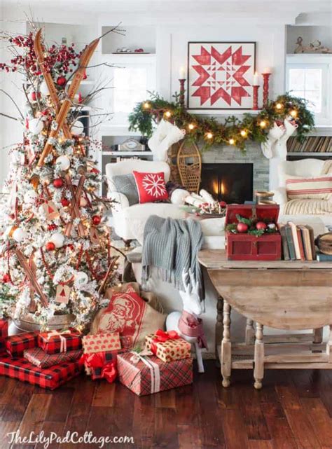 Whether it's a cabin in the woods or a home in the city, add a rustic touch to your decor. 40+ Cozy and cheerful homes decorated for a snowy Christmas