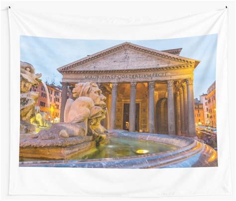 Ancient Roman Temple The Pantheon Wall Tapestries By Andremichel
