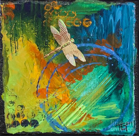 Dragonfly Abstract Painting By Tracy L Teeter