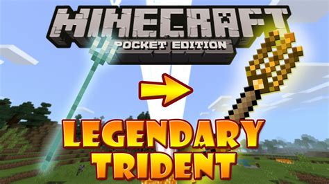 How To Make A Legendary Trident In Minecraft Pe No Mods Youtube