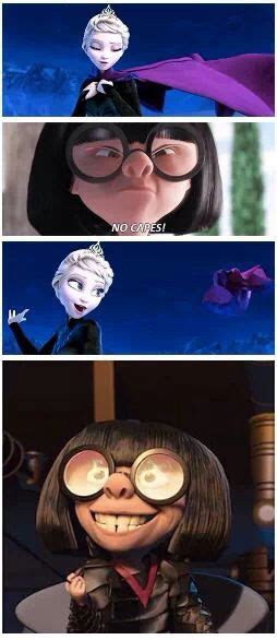 No Capes Frozen The Incredibles Crossover Funny