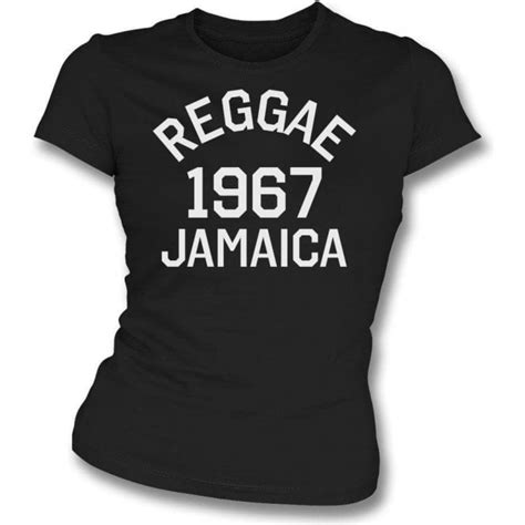 Reggae 1967 Jamaica Womens Slim Fit T Shirt Womens From Tshirtgrill Uk