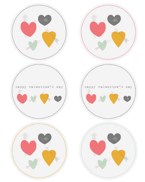 Download and print these valentine's day gift tags today! Hearts & Arrows Valentine Labels by Catherine Auger (Free ...