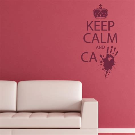 Zombie Keep Calm Wall Sticker Decal World Of Wall Stickers