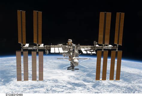 Iss With Atv2 Docked Iss Sts 133 Credit Nasa Dlr German
