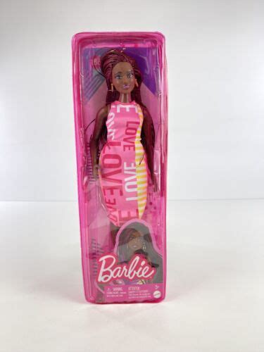 Barbie Fashionistas Doll 186 Curvy Crimson Braids Sleeveless Dress 194735002108 Ebay