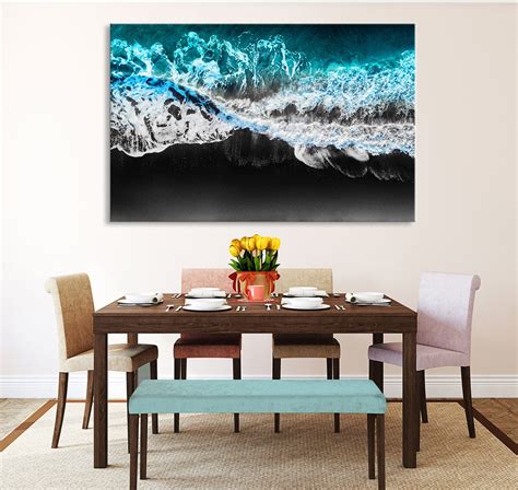 Ocean Canvas Wall Art Ocean Canvas Art Ocean Wall Art Waves Etsy