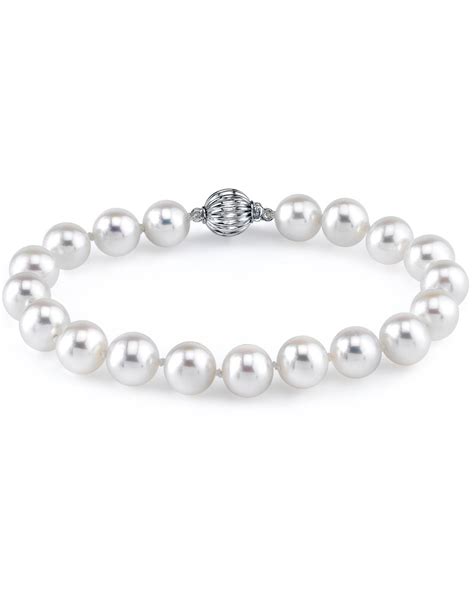 8 9mm White Freshwater Pearl Bracelet Aaaa Quality