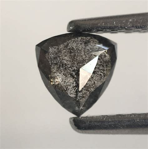 034 Ct Triangle Shape Natural Loose Diamond Black Gray 463 Etsy