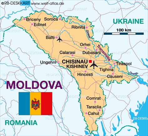 Map Of Moldova Country Welt Atlasde