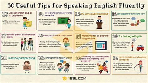 How To Speak English Fluently 50 Simple Tips 7 E S L Learn To English Improve English