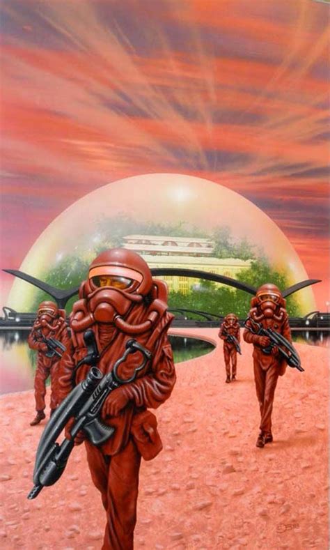No Info On This Jim Burns Image Showing Space Soldiers Armed To The