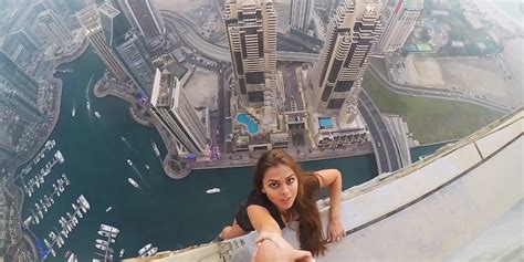 Russian Model Deliberately Dangles From Cayan Tower In Dubai Business